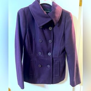 Deep Purple Wool Coat Size 8